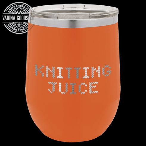 Laser Engraved Knitting Juice Wine Tumbler